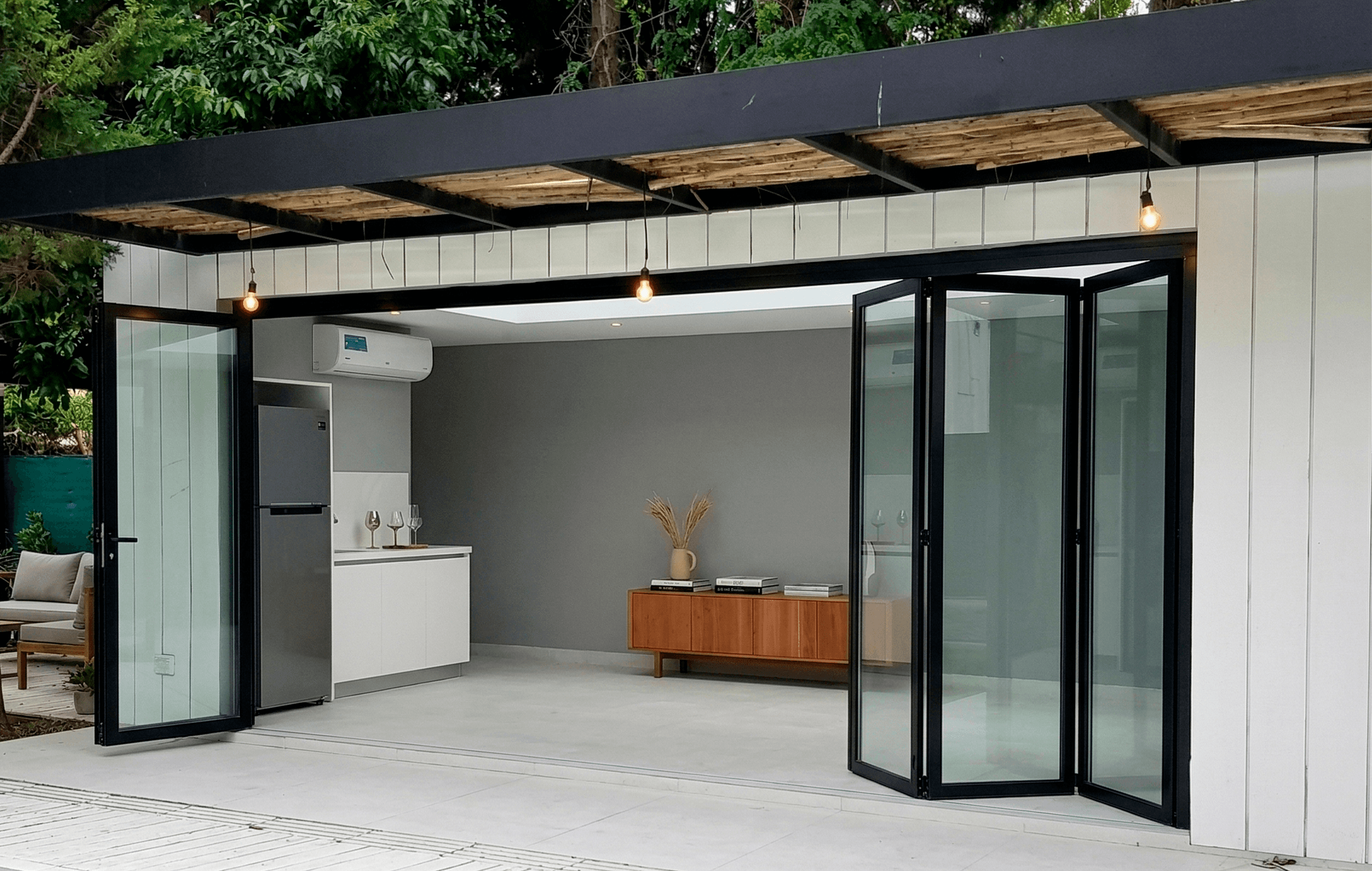 Cerramiento plegable de aluminio