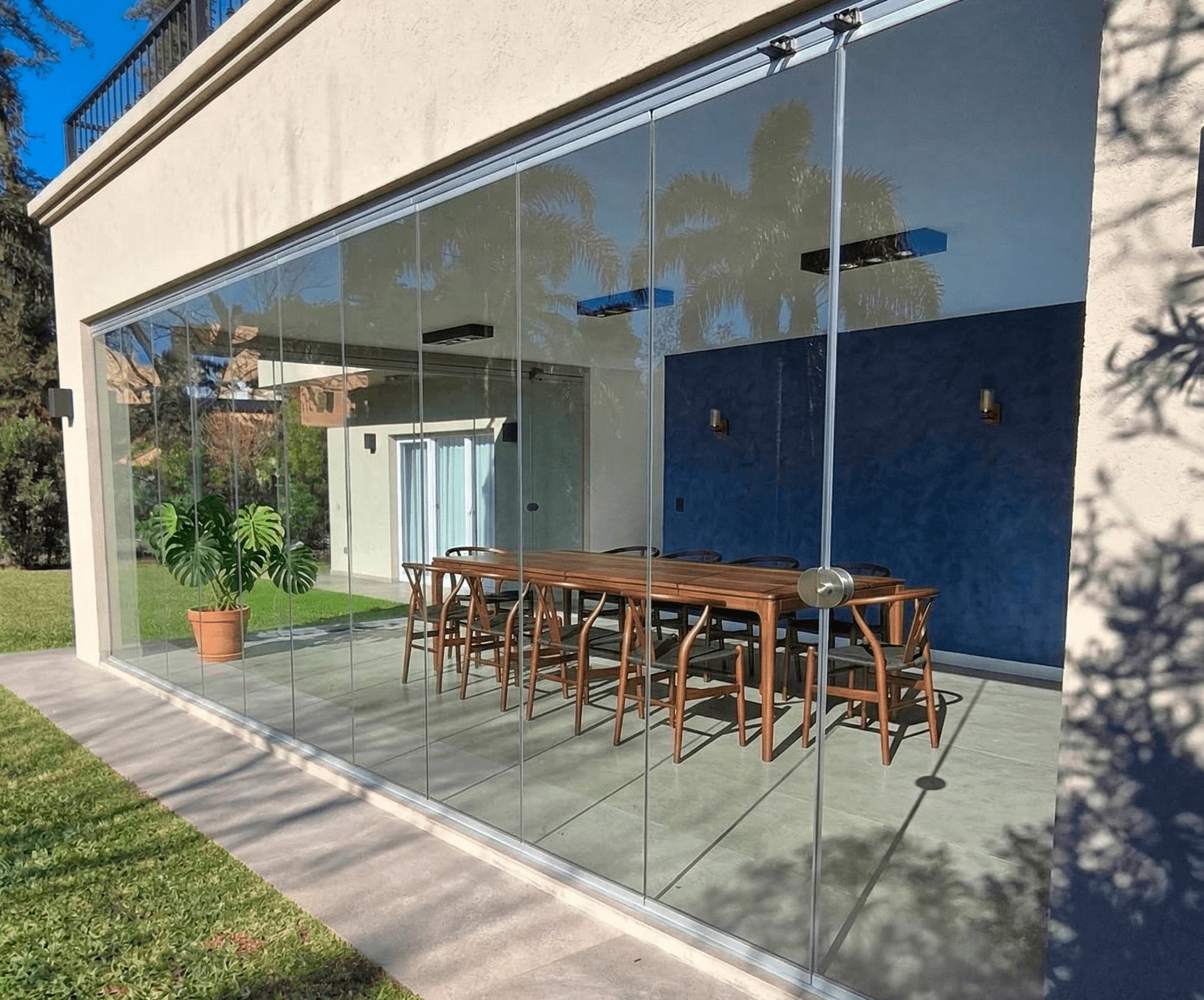 Cerramiento cortina cristal